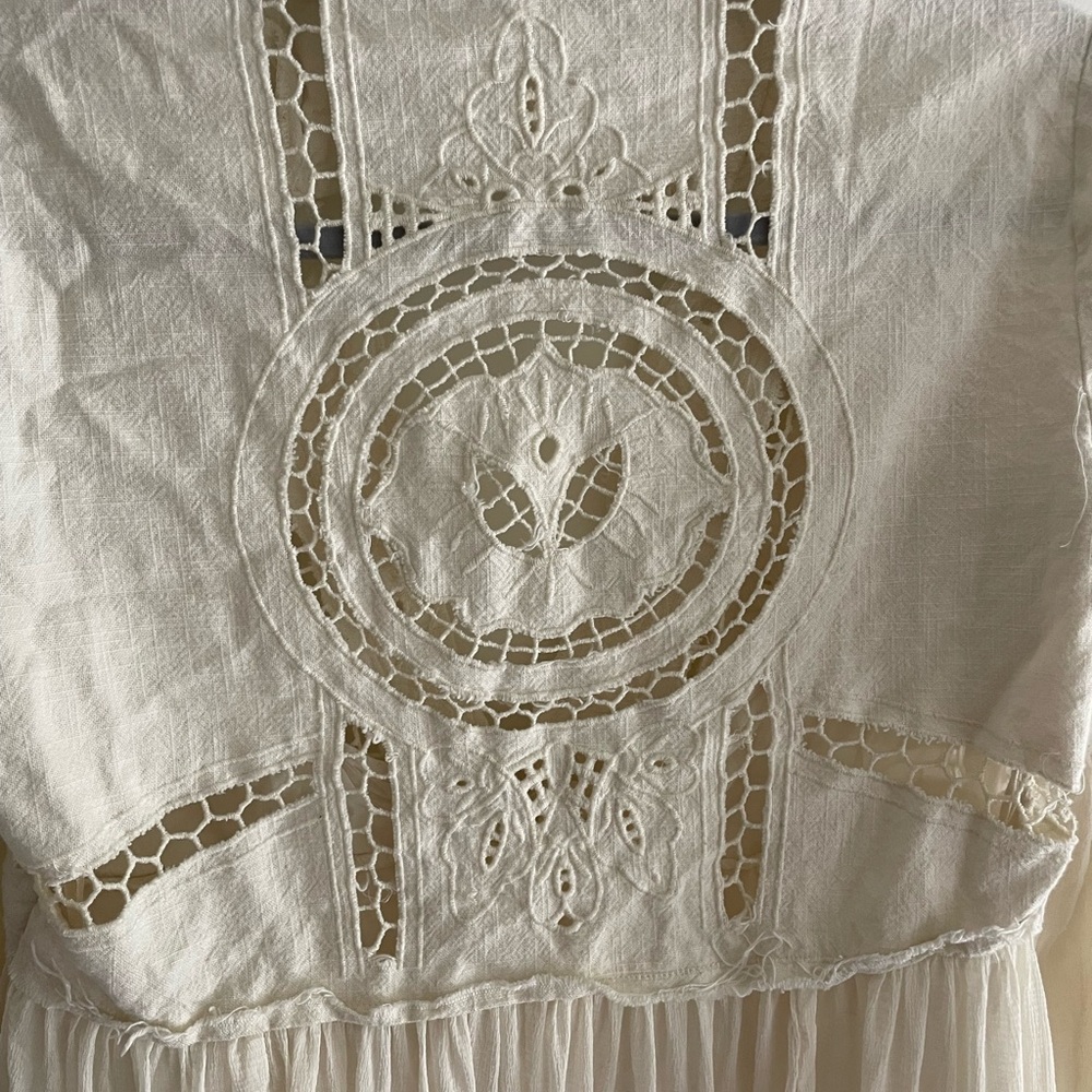 Free People Ivory Lace Top Tunic Dress - Picture 9 of 9
